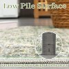 5x7 Vintage Farmhouse Print Washable Area Rug, Ultra-Thin Low-Pile Non-Slip Indoor Floor Cover for Living Room, Bedroom, Office, Green/Yellow - 4 of 4