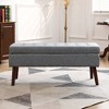 Sapphtopaz Tufted Ottoman Bench with Storage, End of Bed Bench Foot, Storage Bench for Bedroom or Entryway, Upholstered Ottoman with Safety Hinges - 2 of 4