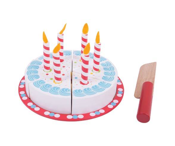 Bigjigs Toys Birthday Cake Wooden Role Play Toy (8pc)