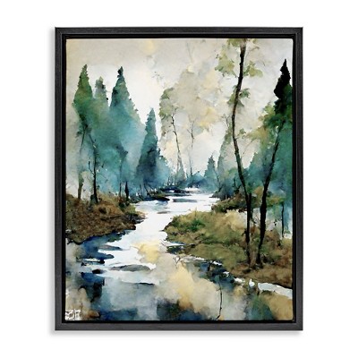 Stupell Industries Watercolor Creek Landscape, 17" x 21"