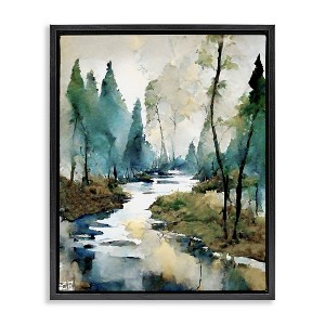 Stupell Industries Watercolor Creek Landscape, 17" x 21" - 1 of 4