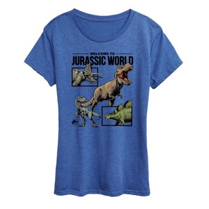 Women's - Jurassic Park - Welcome To Jurassic World Dino Short Sleeve Graphic T-Shirt - 1 of 4