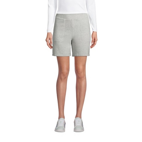 Lands' End Women's Serious Sweats Sweatshorts - Medium - Gray