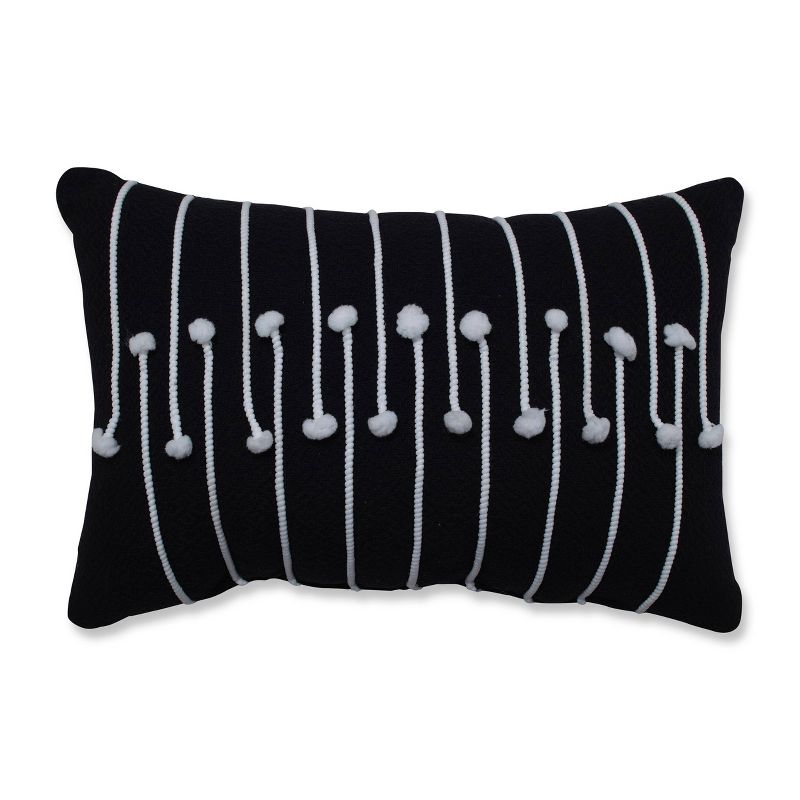 Twisted Cord LumbarThrow Pillow Black - Pillow Perfect, 1 of 6