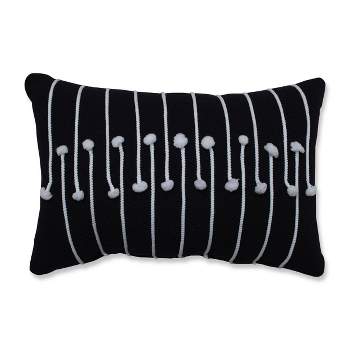 Twisted Cord LumbarThrow Pillow Black - Pillow Perfect
