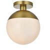 Elegant Lighting Eclipse 10 Inch Flush Mount Frosted White Shade in Satin Gold - 3 of 4