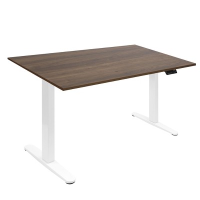 Mount-It! Dual Motor Electric Standing Desk with 55" Tabletop, Adrift & White