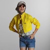 Women's Mini Cropped Racer Jacket - 2 of 4