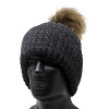 Arctic Gear Adult Acrylic Ribbed Cuff Winter Hat with Pom - 3 of 4