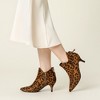 Perphy Women's Pointed Toe Side Zip Back Bow Kitten Heel Ankle Booties - 4 of 4