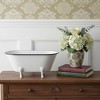 HomeRoots 9" White White And Black Metal Hand Painted Decorative Tub - 2 of 4