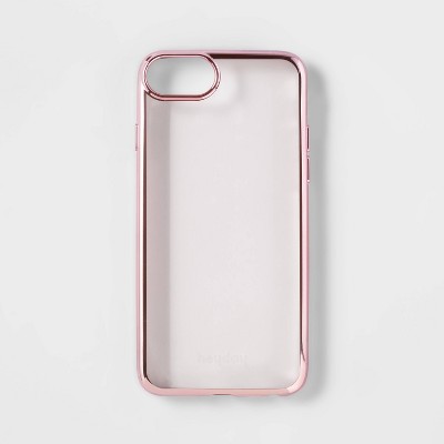 heyday™ Apple iPhone SE (2nd gen)/8/7/6s/6 Clear Case with Bumper Frame - Rose Gold