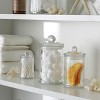 EAST CREEK Mini Glass Apothecary Jars Bathroom, Set of 3, Clear