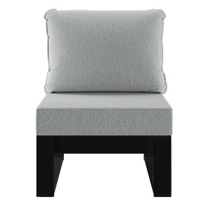 WestinTrends Montara Outdoor HDPE Sectional Armless Chair with Water-Proof Patio Cushions - 1 of 4