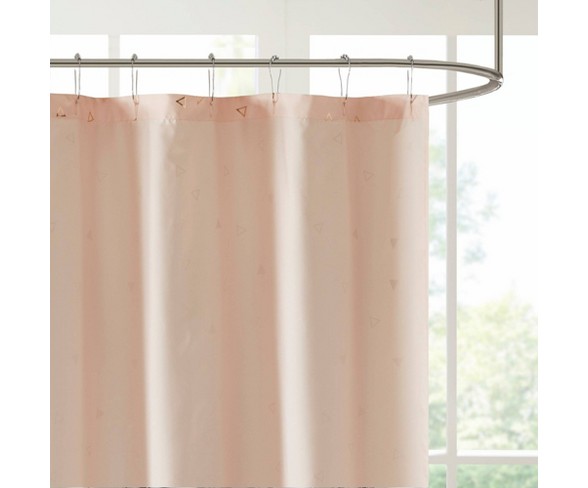Nova Printed Shower Curtain Blush/Rosegold