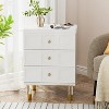 Hommoo 3-Drawer Nightstand White - 2 of 4