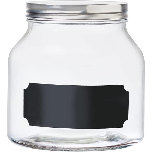 Amici Home Venice Chalkboard Glass Storage Canister, Clear : Target