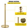 VEVOR Crowd Control Stanchion, Set of 4 Pieces Stanchion Set, Stanchion Set with 5 ft/1.5 m Red Velvet Rope, Crowd Control Barrier, Gold - 4 of 4