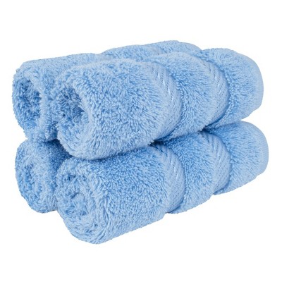 MicroCotton Expression Hand & Washcloth Towels 4-Pack- Blue