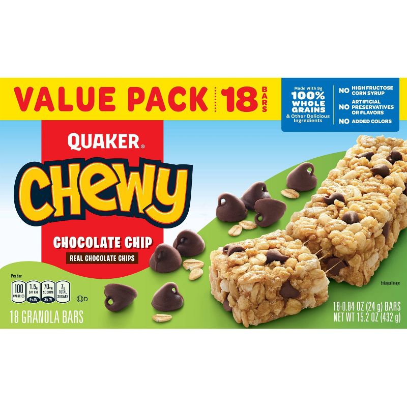 Quaker Chewy Chocolate Chip Granola Bars, 4 of 14