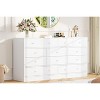 12 Drawer Dresser for Bedroom, 61 Inch Wood Dresser, Tall Dressers with Smooth Metal Rail, for Living Room, Hallway - 3 of 4