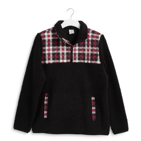 Vera Bradley Women's Fleece Teddy Fleece Pullover Fireplace Plaid : Target