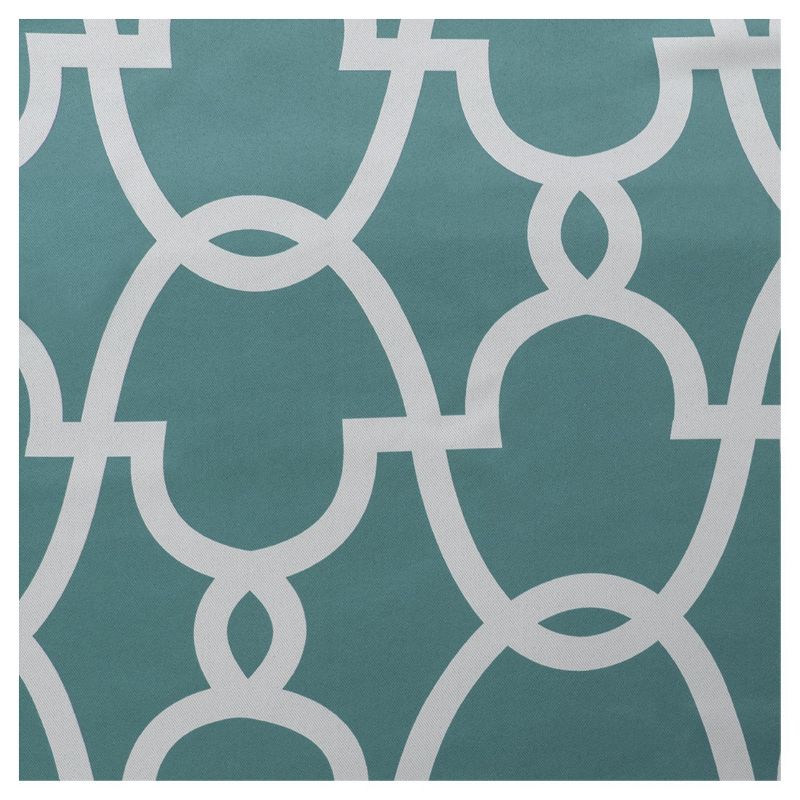 2pk 52&#34;x108&#34; Room Darkening Gates Sateen Woven Curtain Panels Teal - Exclusive Home: Thermal Insulated, Geometric Pattern, Energy Efficient, 4 of 8
