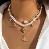 Women's Layered Gold Boho Beaded Seashell Choker With Pearl Starfish Adjustable Beach Jewelry Hawaiian Summer Accessories - 2 of 4
