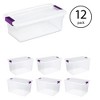 Sterilite Clear Plastic Latching Lid 66 Quart Storage Container Tote, 6 Pack and 6 Quart Shoe Box Bin, 12 Pack for Home Organization - 2 of 4