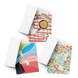 Celebration/Graduation Greeting Card Pack Sets (3 ct, Assorted) Let's Celebrate, Rainbow Grad, So So Proud by Ramus & Co - 1 of 3