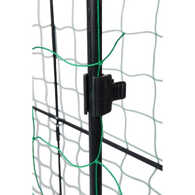 Titan A-Frame Black Metal Garden Trellis with Nylon Netting
