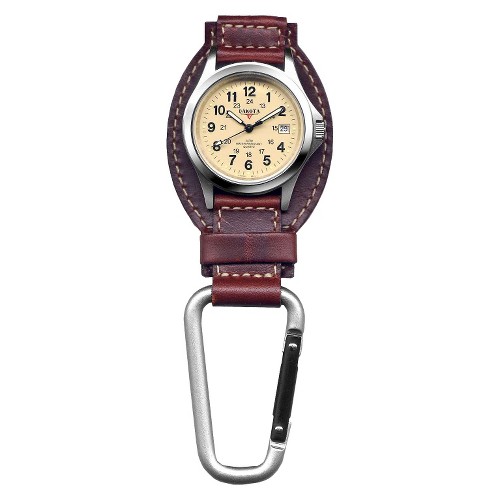 Men's Dakota Leather Clip Watch - Brown, Size: Small