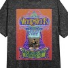Woodstock Logo Women's Black Heather Night Shirt With Short Sleeves And Crew Neck - 2 of 2