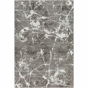Hauteloom Ianto Charcoal Marble Washable Area Rug - 1 of 4