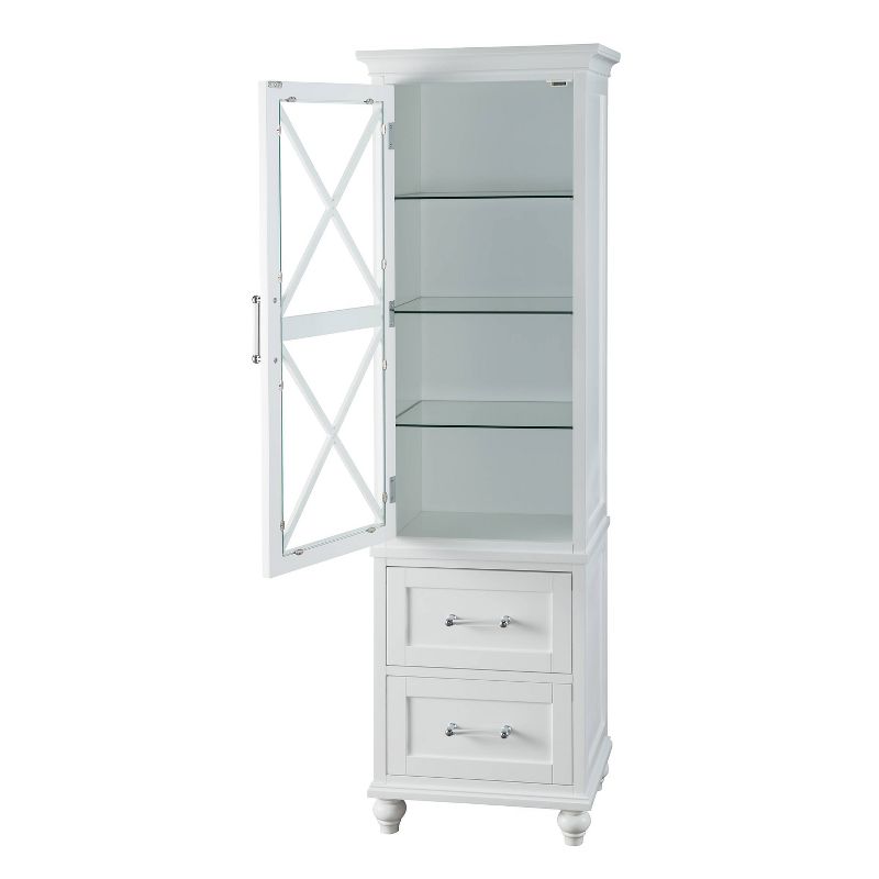 Ridge Wooden Linen Tower Cabinet with Adjustable Shelves White - Teamson Home, 5 of 9