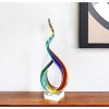 HomeRoots 19" Rainbow Murano Glass Modern Abstract Tabletop Sculpture - 2 of 4