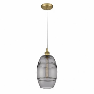 Vaz - 1 Light Cord Hung Mini Pendant In Industrial Style-9.88 Inches Tall and 8 Inches Wide - 1 of 1