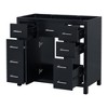 36 inch modern minimalist bathroom storage cabinet vanity (excluding sink) - 2 of 4