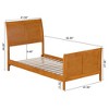 AFI Furnishings Portland Twin Low Profile Platform Bed with Matching Footboard, Light Toffee - 2 of 4