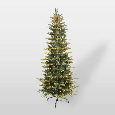 7.5ft Pre-Lit Alaskan Fir Artificial Christmas Tree - Puleo