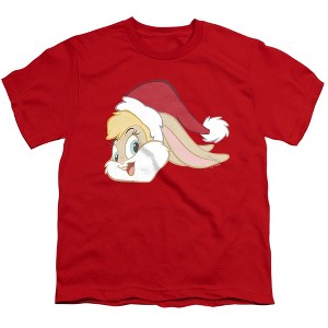 Boys' Looney Tunes Lola Bunny Santa Hat T-Shirt - 1 of 4