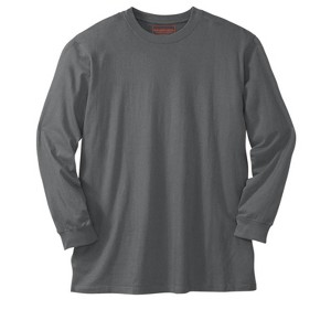 Boulder Creek by KingSize Heavyweight Long-Sleeve No Pocket Crewneck Tee - 1 of 4
