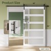 Bestier 84" Frosted Glass Sliding Barn Door with Hardware Kit, Farmhouse Interior Sliding Door with Handle and Lock - 3 of 4