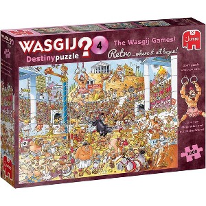 Jumbo Toys Wasgij 1,000 Piece Jigsaw Puzzle: Retro Destiny 4 - The Wasgij Games - 27" x 19" - 1 of 4