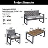 VYNXARIA 4-Piece Patio Furniture Set Outdoor Balcony Porch Garden Backyard Lawn Furniture Acacia Wood Table Top, Morden Brown and Beige Cushion - 3 of 4