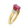 Ross-Simons 1.60 Carat Burmese Ruby Ring With Diamond Accents in 14kt Yellow Gold - 3 of 4