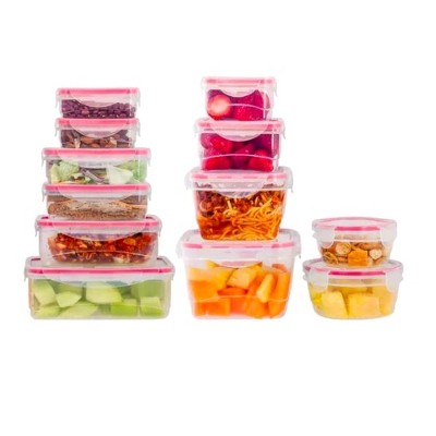 Lexi Home Plastic Containers with Snap Lock Lids (Set of 12)
