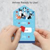 Big Dot of Happiness Pawty Like a Puppy - Dog Cards for Kids - Happy Valentine's Day Pull Tabs - Set of 12 - 2 of 4