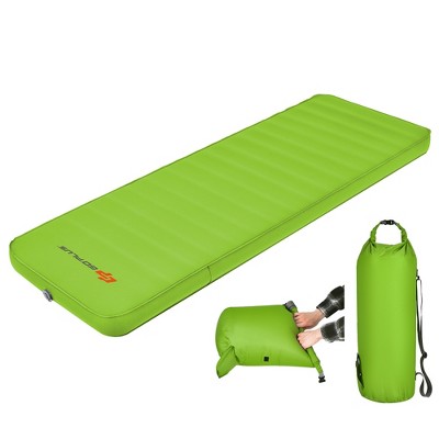 INVOKER 3 Inch UltraThick Self Inflating Memory Foam Camping Sleeping Pad,  Green