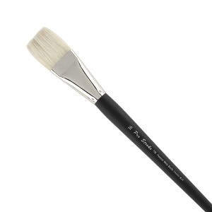 Creative Mark Pro Stroke Premium White Chungking Hog Bristle Artist Paint Brush - Bright - Natural Bristle Brush w/ Great Control Suitable for Oils, - 1 of 4